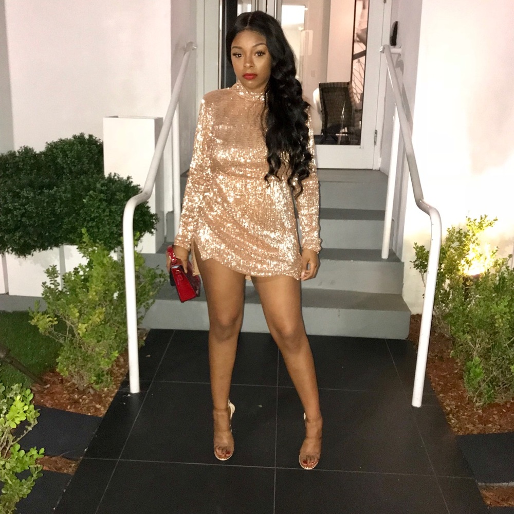 Sequince Gold Dress